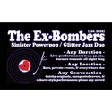 The front of The Ex-Bombers business card (2018).